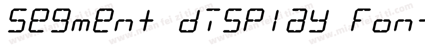 Segment display fon字体转换